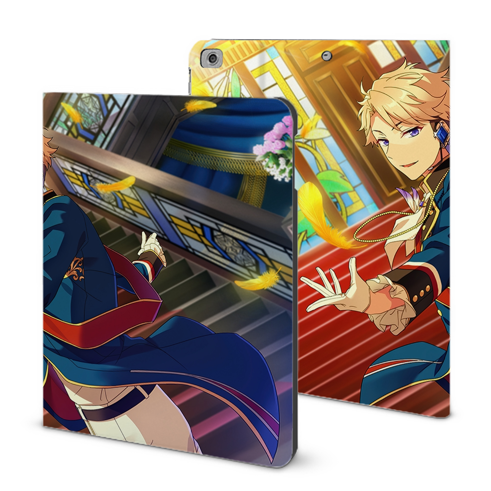 （画像用） あんさんぶるスターズ! Ensemble Stars IPad ケース ブック型 PUレザー TPU 耐衝撃 軽量 薄型 ペン収納なし 全面保護 IPad 各モデル対応